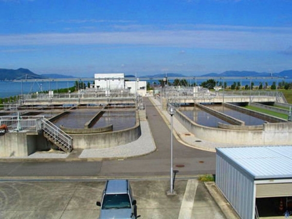 污水處理曝氣池現場